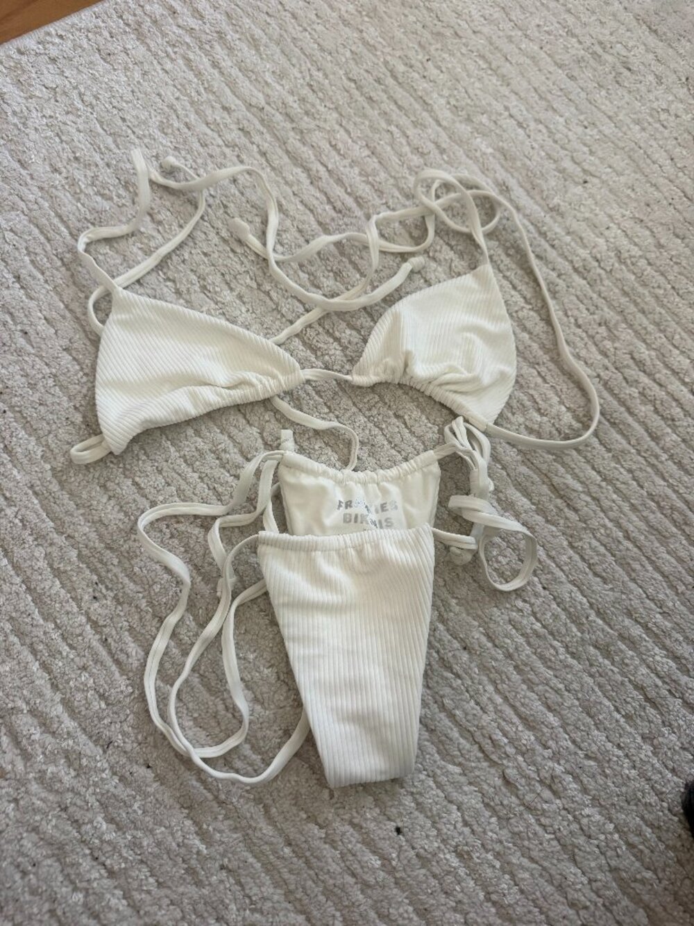Frankies Bikinis Tia Ribbed String Bikini